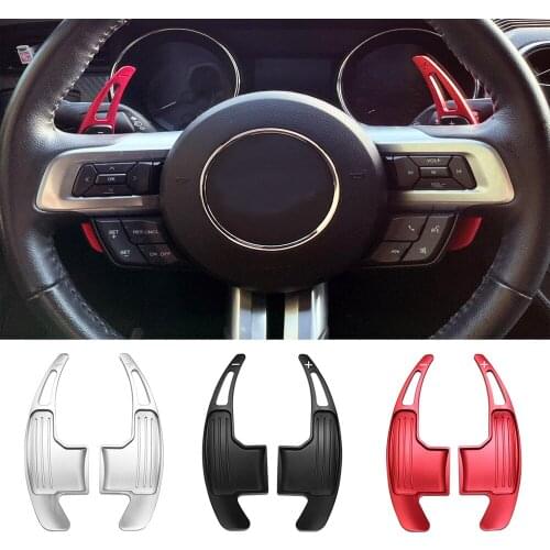 1 Pair Car Steering Wheel Shift Paddle Shifter For Ford Mustang 2015 2016 2017 2018 2019 2020 Extension Shifters Gear kit