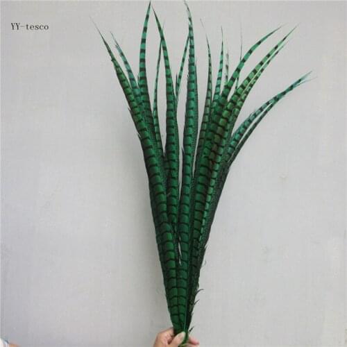 10pcs 32-36 inche/80-90cm green Lady Amherst Pheasant Feather pheasant feathers for carnival party costumes cosplay decoration
