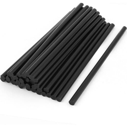 10 Pcs 7mm Diameter 190mm Length Solder Iron Black Hot Melt Glue Stick