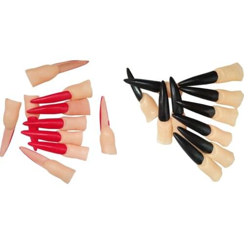 10pcs False Nails Witch Fingernails Cosplay Party Supplies Funny Toys for Friends