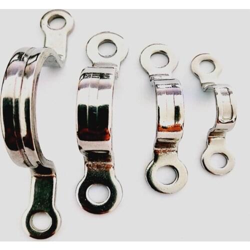 1x Stainless Steel Footman Loops Top Pad Eye Strap Footmans Deck Loop Boat Hook Canopy for Bimini Top Strap Kayak Rigging Strap