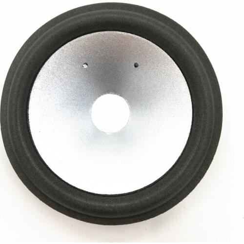 2pcs 4 Inch Coaxial Speaker Silver Coating Paper Injection Cone 20mm Core Foam Side Woofer Paper Cones DIY Repair Accessories