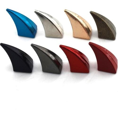 2pcs Metal Screwback Rivets Shark Punk Fin Garment Rivets stud For Leather Craft Handbag Purse DIY Hardware Accessories