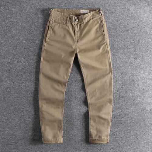 2020 Woven cotton mens casual pants fashion classic SLIM STRAIGHT trousers high quality for promotion 0738