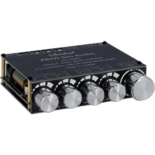 2x50W + 100W HIFI Digital Power Subwoofer Amplifier Board Bluetooth-compatible 5.0 2.1 Channel Audio Stereo Equalizer Bass Amp