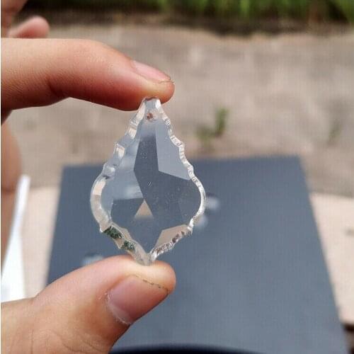 5 PCS Transparent Maple Leaf Crystal Prism Chandelier Crystal Accessory Decor Suncatcher Curtain Earrings Jewelry Accessory 38MM