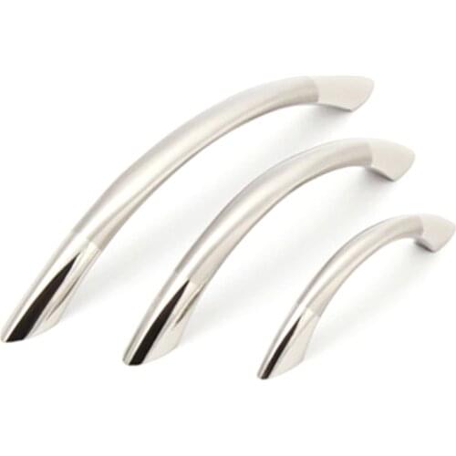 64mm 96mm 128mm Drawer Knob Pull Kitchen Cabinet board Wardrobe Sliver Door Handles w/ Screws -C