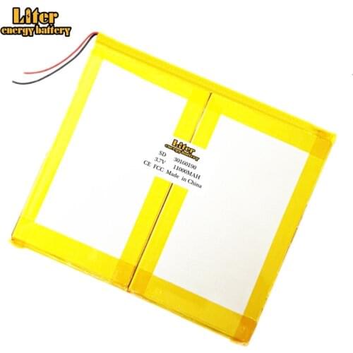3.7V 11000mAh 30160190 Liter energy battery Hi12 CWI520 Dual System Laptop Tablet PC Replacement Battery 2 Wire