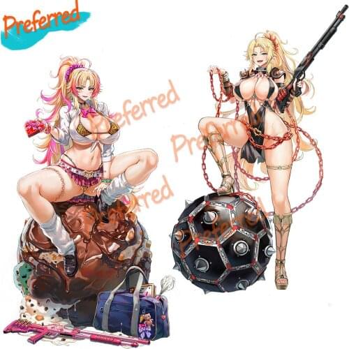 Anime Sexy Girl for Last Origin Game Decal Motocross Racing Laptop Helmet Trunk Wall Vinyl Car Sticker Die Cutting