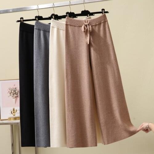 BISONJS Women's Knitted Trousers