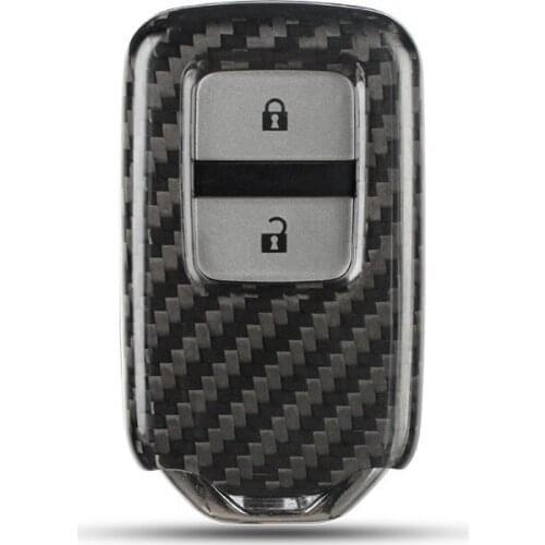 Carbon Fiber Car Remote Key Case Cover Shell for Honda Accord Civic 2018 2019 Odyssey CRV Pilot HRV Vezel City keyless entry