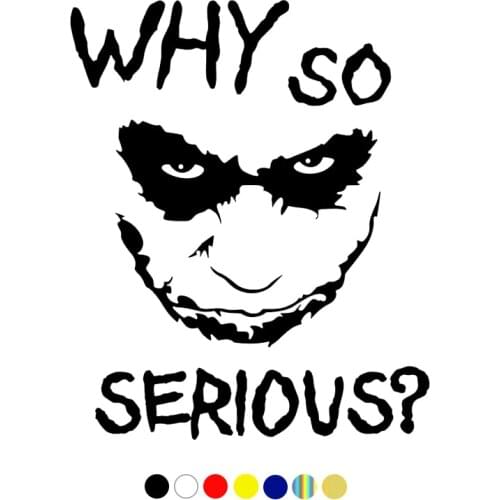 CS-904#Various Sizes Joker why so serious funny car sticker vinyl decal white/black for auto car stickers styling car decoration