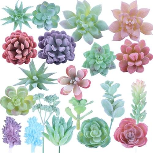 Artificial Succulent Plants Assorted 21PCS Cute Mini Fake Succulents Home Decor