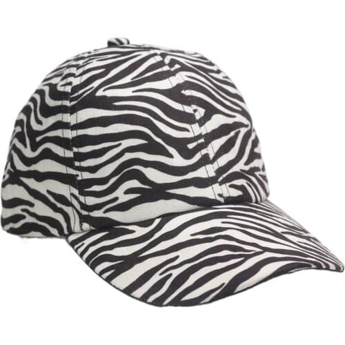 Mens Faux Suede Animal Print Zebra Baseball Cap Adjustable Dad Hat Women Ladies Fashion Cap Black White Brown