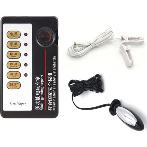 Electric Shock Kit Nipple Clitoris Clamps Anal Vaginal Plug Electrical Stimulation Adult Game Sex Products For Couples