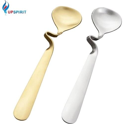 Upspirit Creative Shape Stainless Steel Coffee Spoon Ice Cream Dessert Scoop Tea Stirring Spoon For Picnic Cup Accessories