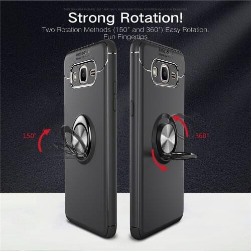 For Samsung Galaxy J2 Prime G532 Metal Magnet Car Stand Ring Grip Silicone TPU Case For Samsung J 2 Prime Shockproof Cover Cases