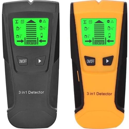 3 In 1 Metal Detector Find Metal Wood Studs AC Voltage Live Wire Detect Wall Scanner Electric Box Finder Detector LCD display