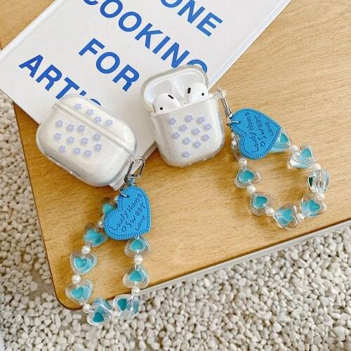 Cute trend For Airpods 1 2 case Earphone protective sleeve For Airpods 2 pro cases Soft silicone transparent with Love pendant