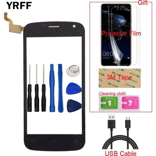 4.5'' Mobile Front TouchScreen For Doogee X3 Touch Screen Glass Digitizer Panel Lens Sensor + Protector Film Tape