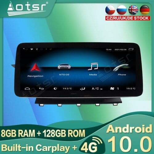 12.5 inch For Mercedes Benz C CLASS W204 2 Android Car GPS Navigation Multimedia Player Radio 4G LTE Carplay Stereo Touch screen