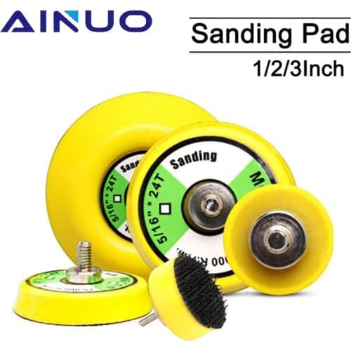1"2"3" Back-up Sanding Pad Sander Backing Plate Hook Loop Sanding Discs M6 Thread Polishing & Grinding Abrasive Power Tools