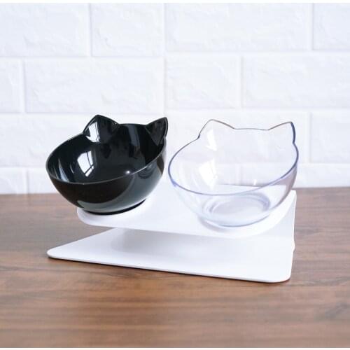 Non-slip Cat Bowls Mascotas Double Bowls With Raised Stand Pet Food&Water Bowls For Cats Dogs Feeders Pet Products Cat Bowl 40