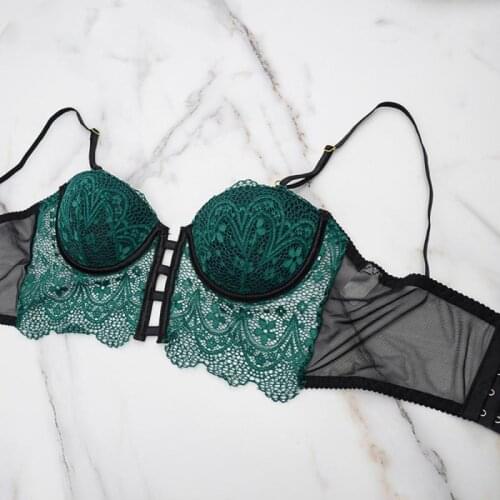 Underwear Suit Deep V Perspective Black Sexy Lace Womens Three-point High-end Seductive Sexy Backless Underwear Night Sleepwear