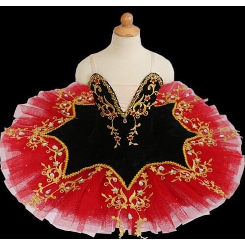 2021 New red Bird Tutu Child Performance Stage Custome Tutu Pink Girl Pancake Tutu White Swan Lake Adult Ballerina Dress Costume