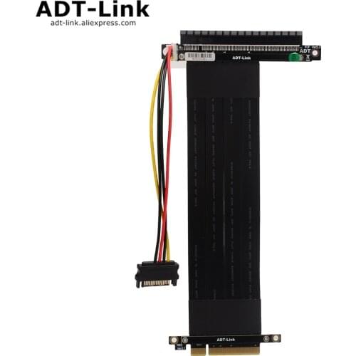 Pcie X8 To X16 Graphics Card Riser Cable Riser Pci Express X16 X8 with SATA 4Pin Power for RTX3060 ETH Mining Bitcoin Miner