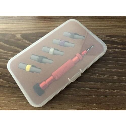 Free Shipping 1 Set 0.8mm-1.6mm Watch Screwdrivers with Extra different Bits for Watch Repair