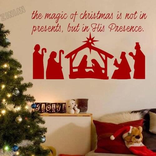 Christmas Quotes Wall Sticker For Nursery Kids Room Decoration Vinyl Home Decor Window Wall Paper Creative Bedroom Decals Y279