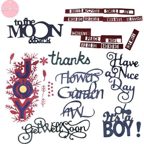 Word Dies Metal Cutting Dies Scrapbooking Photo Album Cards Making Embossing Folder Mold Stamps and Dies New