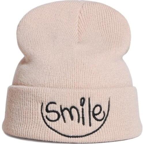 Knit Cap Beanie 21 Autumn New Solid Warm Skullies Embroidery Beanies Caps Female Knitted Hat Ladies Winter Womens Knitted Hats