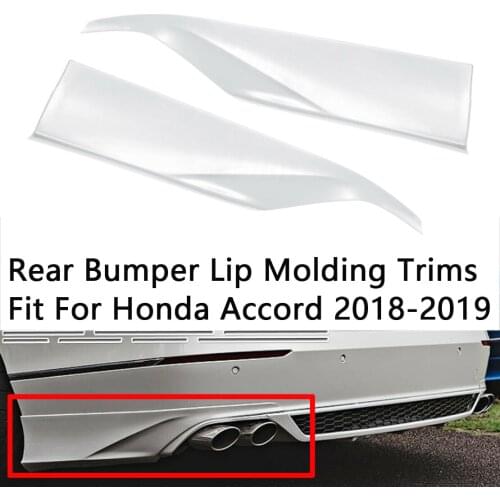 High Quality 2pcs White Rear Bumper Lip Splitters Spats Aprons Both Side Molding Trims Cover Fit For Honda Accord 2018 2019 2020