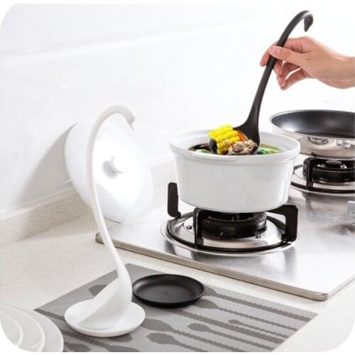 Hot sale Creative Swan Soup Spoon Long Handle Pot Porridge scoop with Tray Cooking Tools Heat resistant Kitchen Tableware Tool