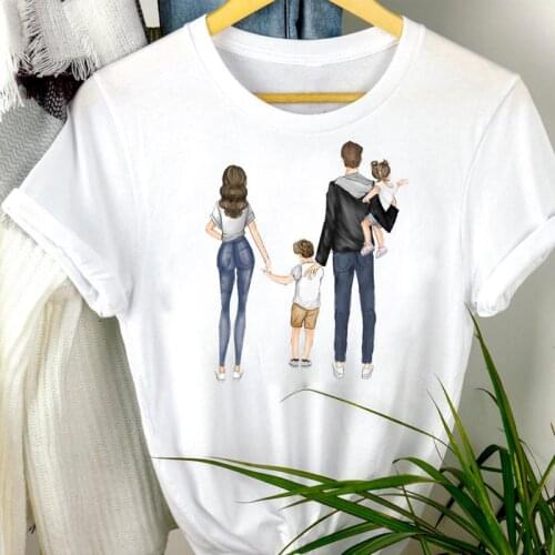 Women Clothes Trend Cute 2021 Love Family Mama Mom Mother 90s Cartoon Print Fashion Tshirt Kawaii Female Tee Top Graphic T-shirt
