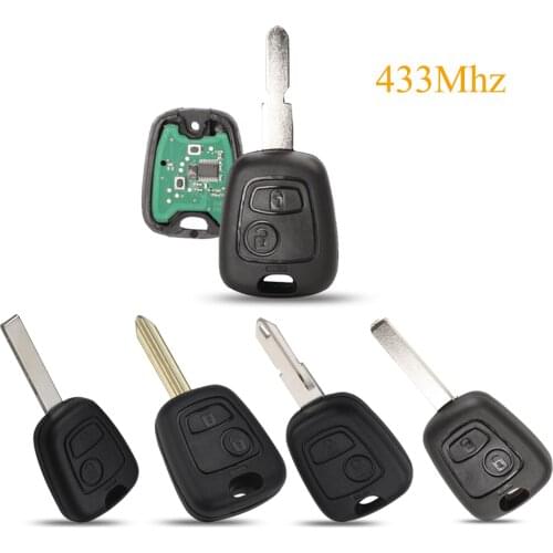 Kutery 10pcs 2 Buttons Remote Car Key Fob 433Mhz ID46 Pcf7961 Chip For Peugeot 206 207 For Citroen C2 C3