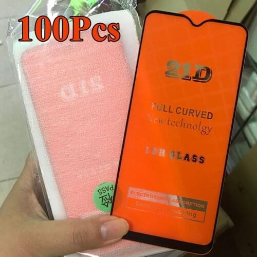 100pcs 21D Full Glue Tempered Glass Screen Protector Film For INFINIX Note 10 Pro HOT Play ZERO 8 8i X657 X683 X687 X690 SMART 5
