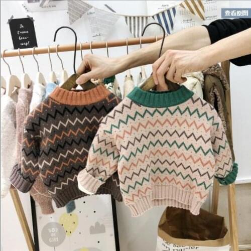 2021 Kids Sweaters Winter Children Casual Turtleneck Knitted Sweaters For Girls Warm Boy Sweaters Cotton Girls Cardigan Clothes