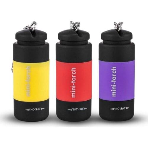 2021 Portable Flashlight Keychain USB Rechargeable Waterproof Led Torch Lamp Flash light 0.5W Mini-torch ABS Light Dropshipping