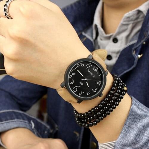 Fashion Mens Quartz Wrist Watch Big Dial Sport Casual Leather Watchband Metal Case Luminous Watches Gift for Men Montre Homme