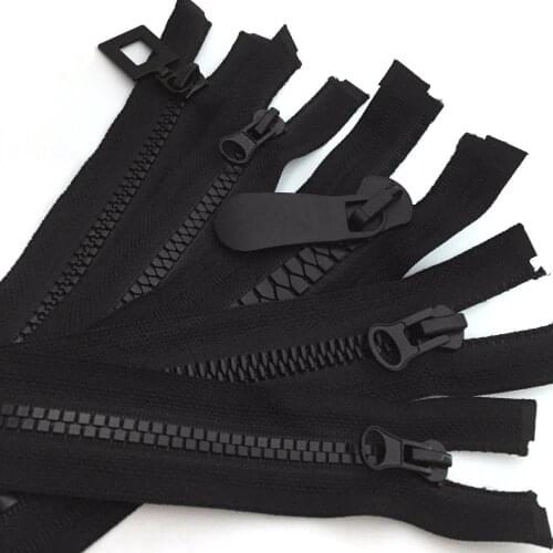 70cm(27'') 5# 8# 15# Black Open-End zippers resin zipper for down jacket coats bag Clothing DIY Sewing craft Garment Accessories