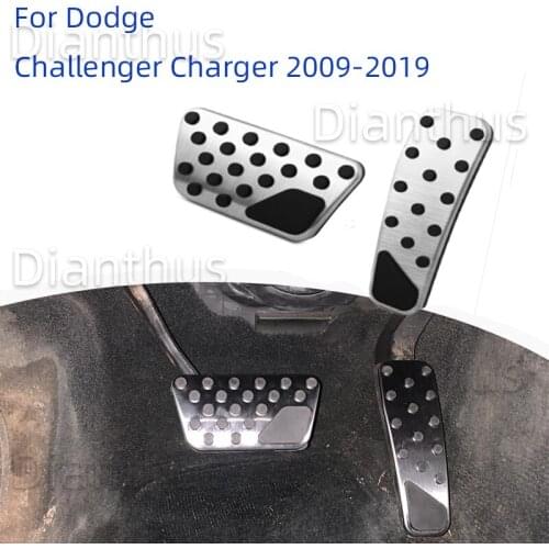 For Dodge Challenger Charger 2009-2019 Car Accelerator Gas Brake Foot Pedal Cover Pad AT Pedals 2018 2017 2016 2015 2014 2013 20