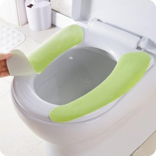 Home Soft Comfortable Sticky Toilet Mat Bathroom Washable warm toilet seat Cover