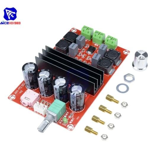 TPA3116D2 2*100W Dual Channel Digital Audio Amplifier Board DC 12V-24V Adjustable Volume Potentiometer with Knob