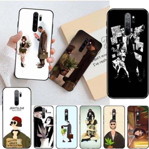 HPCHCJHM Funny Leon Mathilda DIY Painted Bling Phone Case for Redmi Note 8 8A 8T 7 6 6A 5 5A 4 4X 4A Go Pro