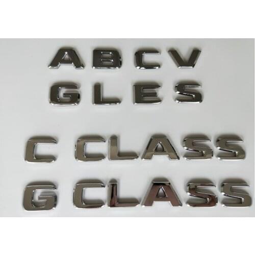 Chrome Letters Emblems Badge for Mercedes Benz AMG A B C E G M S GLA GLB GLC GLE GLS CLA CLS CL SL SLC ML V GL SLK CLK GLK CLASS