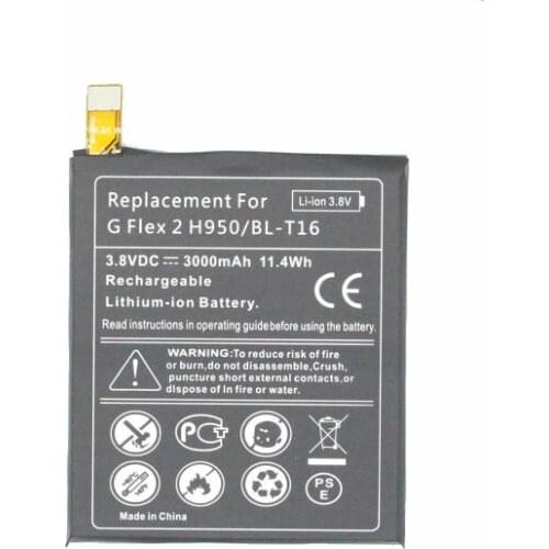 ITopZea 3000mAh / 11.4Wh BL-T16 / BL T16 Replacement Battery For LG G flex 2 Vu 4 Vu4 H950 H955 H959 US995 LS996 H955A ect