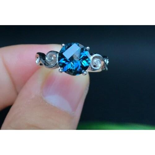 Simple fresh, 925 silver, natural topaz ring, low price, popular ladies' ring